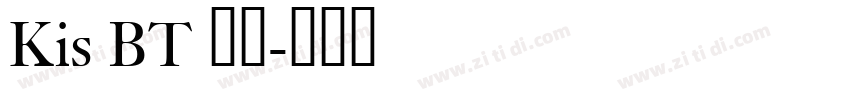 Kis BT 常规字体转换